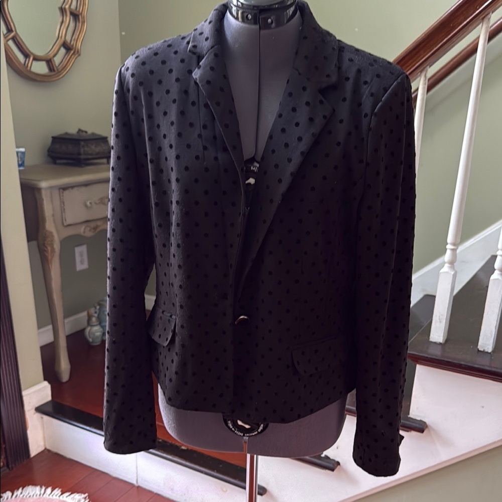 Men's Black Polka Dot Blazer